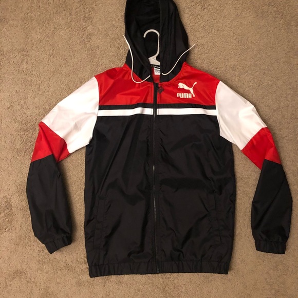 black and red puma jacket